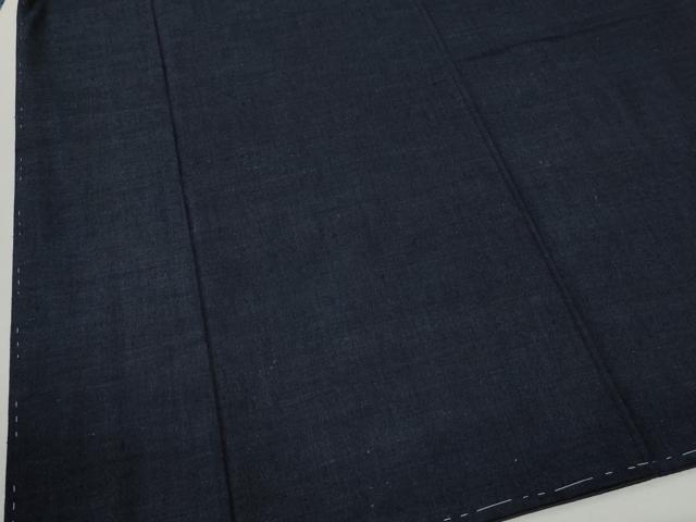 平和屋着物●男性 紬 アンサンブル 色無地 留紺色 正絹 逸品 未使用 CABC6611yc