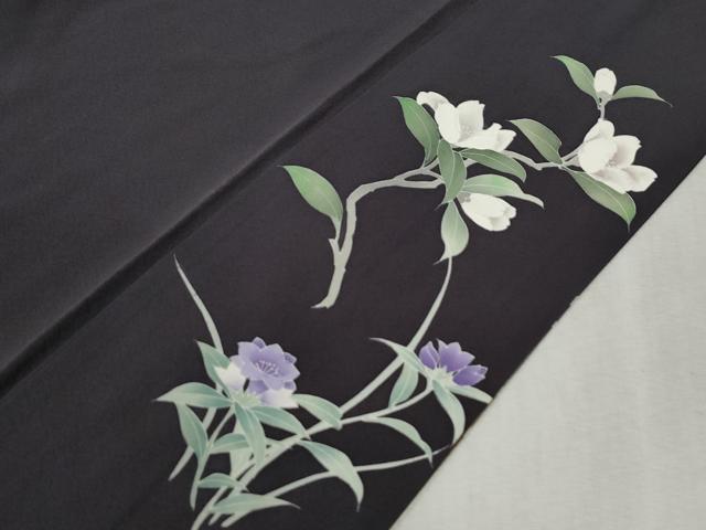 平和屋着物●訪問着 枝花文 暈し染め 金彩 正絹 逸品 CABC6625yc