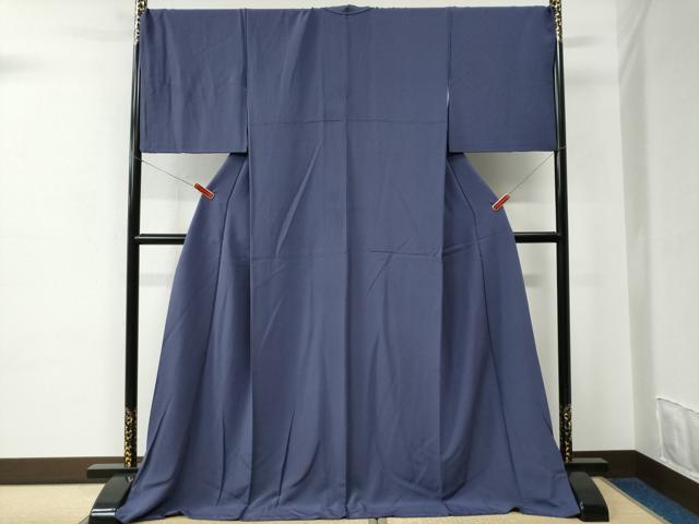 平和屋着物●上質な色無地 江戸紫色 ロング丈 正絹 逸品 CABC6633yc