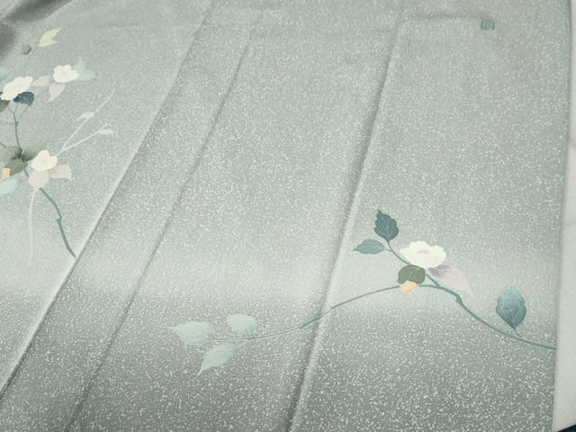 平和屋着物●訪問着 友禅 作家物 枝花文 暈し染め 正絹 逸品 CABC6654yc