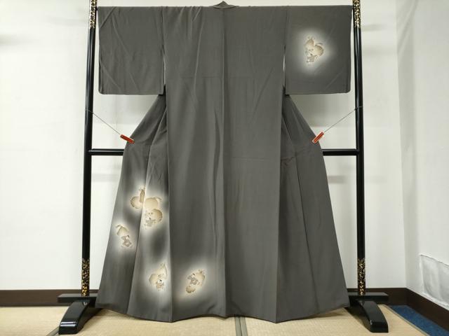 平和屋着物●訪問着 鈴 童子遊び 暈し染め 正絹 逸品 CABC6672yc