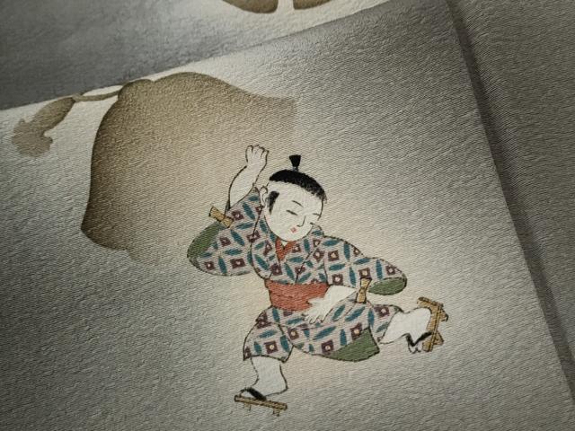 平和屋着物●訪問着 鈴 童子遊び 暈し染め 正絹 逸品 CABC6672yc