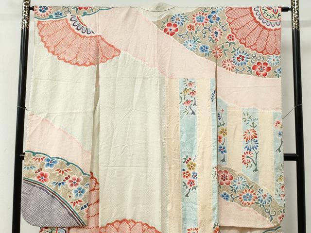 平和屋着物●豪華振袖 総絞り 花唐草文 正絹 逸品 CABC6697yc