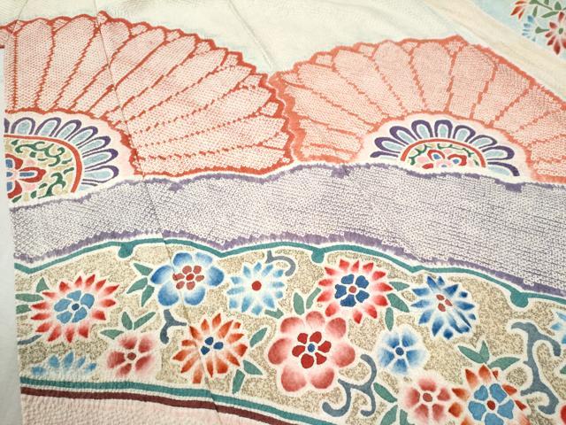平和屋着物●豪華振袖 総絞り 花唐草文 正絹 逸品 CABC6697yc