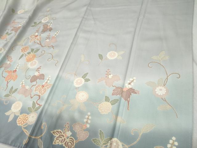 平和屋着物●訪問着 桐花唐草文 暈し染め 金彩 正絹 逸品 CABC6698yc