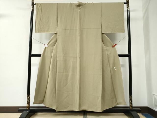 平和屋着物●本草木染作家 圓啓 江戸小紋 鮫小紋柄 正絹 逸品 未使用 CABC6718yc