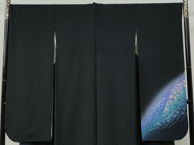 平和屋着物●豪華振袖 流水舞花文 暈し染め 正絹 逸品 CABC6776yc