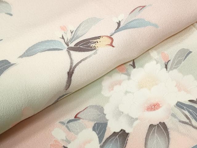 平和屋着物●訪問着 友禅 枝花文 暈し染め 正絹 逸品 未使用 CABC6788yc