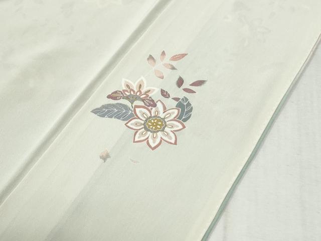 平和屋着物●訪問着 更紗草花文 暈し染め 金彩 正絹 逸品 CABC6804yc