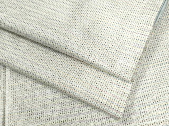 平和屋着物●本場大島紬 白大島 80亀甲 霞文 正絹 逸品 CABC6811yc