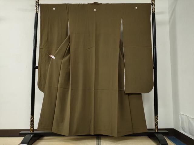 平和屋着物●豪華振袖 色無地 媚茶色 正絹 逸品 CABC6832yc