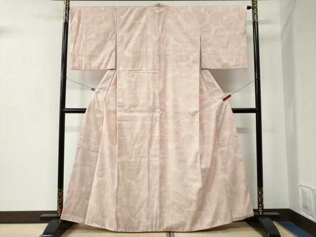 平和屋着物●本場結城紬 重要無形文化財 80亀甲 丸文 正絹 逸品 CABC6895yc