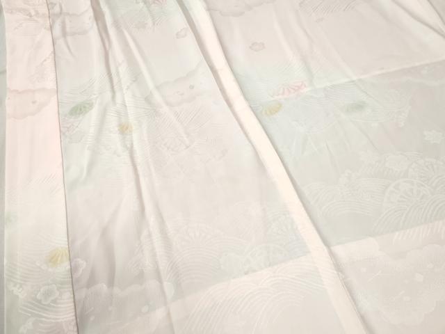 平和屋着物●振袖用長襦袢 無双仕立て 片輪車地紋 暈し染め 正絹 逸品 CABC6916yc