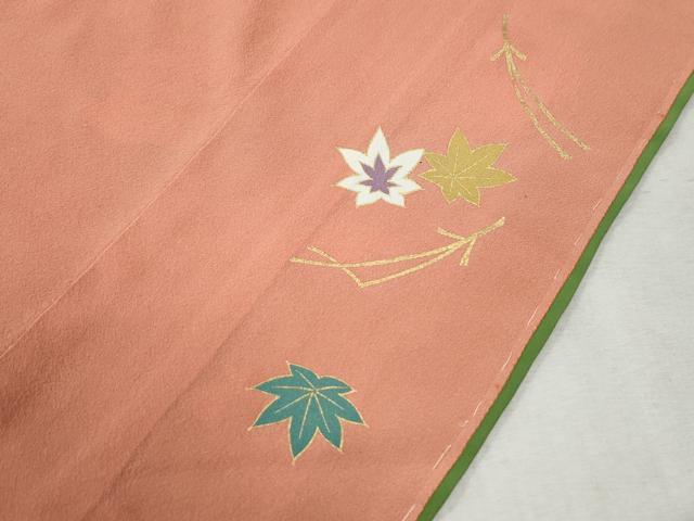 平和屋着物●訪問着 駒刺繍 毬吉祥草花文 暈し染め 金彩 仮絵羽 正絹 逸品 未使用 CABC6921yc