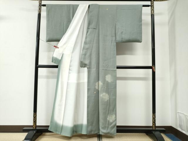 平和屋着物●訪問着 雪輪文 暈し染め 金銀彩 正絹 逸品 CABC6929yc