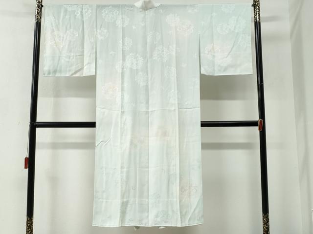 平和屋着物●長襦袢 無双仕立て 折り鶴草花丸地紋 暈し染め 正絹 逸品 CABC6932yc