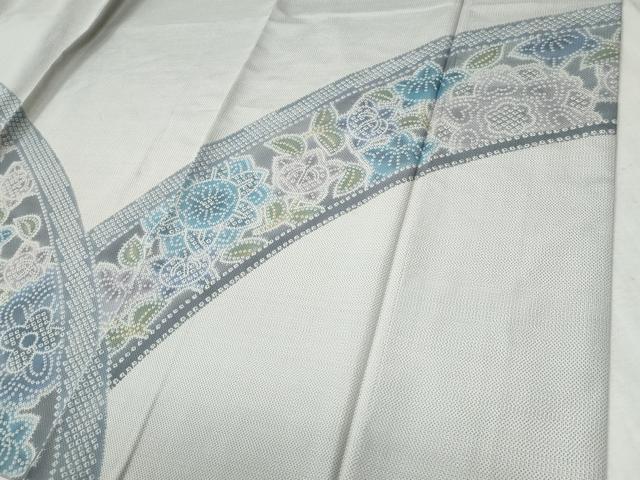 平和屋着物●訪問着 本場染大島紬 絞り 橘花文 正絹 逸品 CABC6939yc