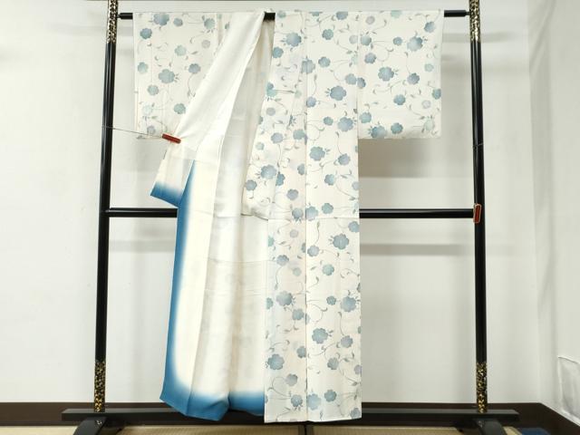 平和屋着物●上質な小紋 花唐草文 正絹 逸品 CABC6945yc