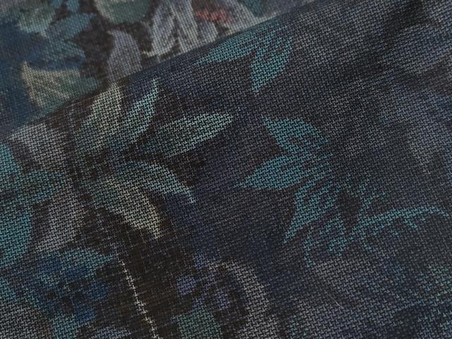 平和屋着物●本場大島紬 9マルキ 枝花文 正絹 逸品 CABC6957yc