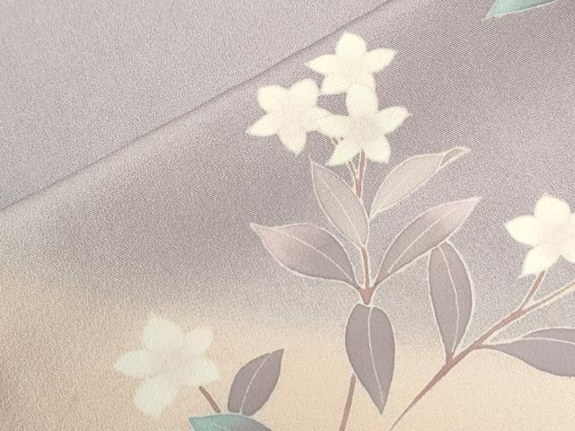 平和屋着物●訪問着 友禅 枝花文 暈し染め 正絹 逸品 CABC6974yc