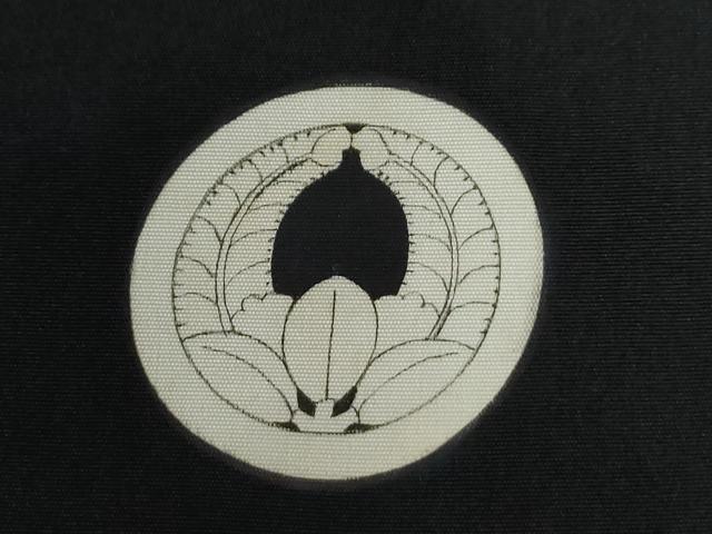 平和屋着物●男性 黒紋付 正絹 逸品 CABC6992yc