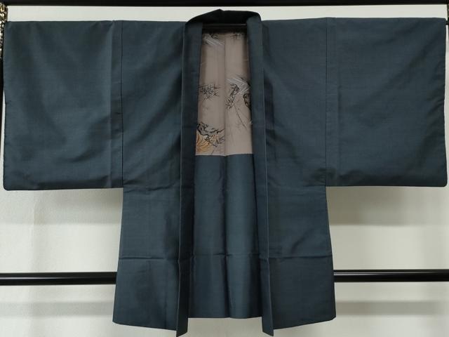 平和屋着物●男性 本場大島紬 アンサンブル 100亀甲 総詰め 羽裏:虎 正絹 逸品 CABC6998yc