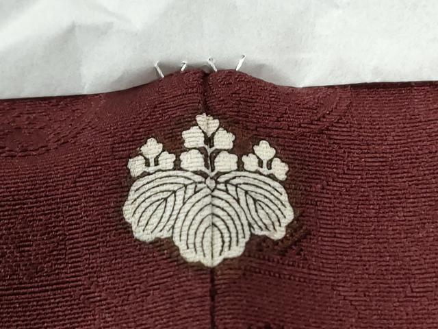 平和屋着物●上質な色無地 蜀江花地紋 葡萄色 正絹 逸品 未使用 CABC7033yc