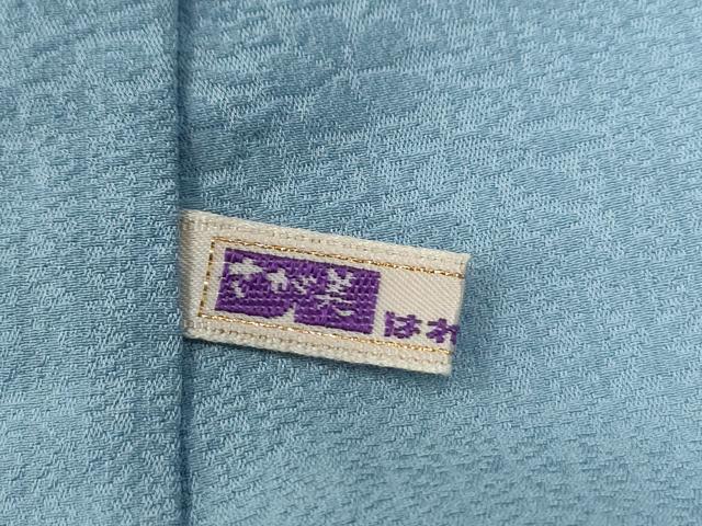 平和屋着物●上質な色無地 草花地紋 浅縹色 さが美扱い ロング丈 正絹 逸品 CABC7035yc