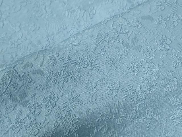 平和屋着物●上質な色無地 草花地紋 浅縹色 さが美扱い ロング丈 正絹 逸品 CABC7035yc