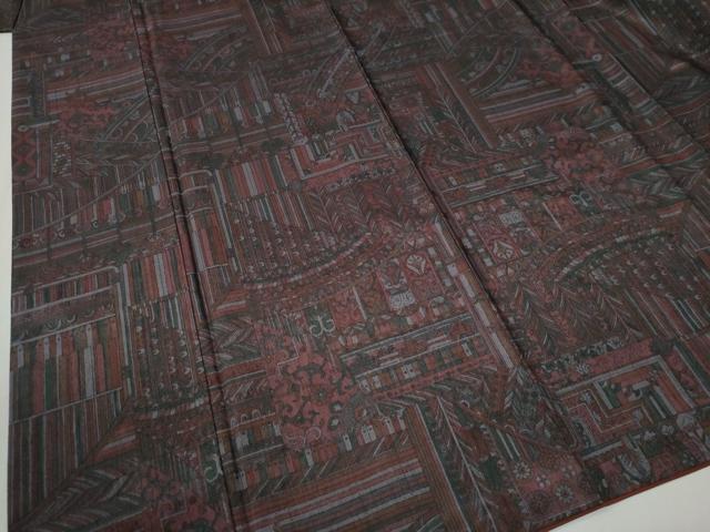 平和屋着物●洗える最高級着物 <英>はなぶさ謹製 小紋 吉祥花唐草文 CABC7062yc