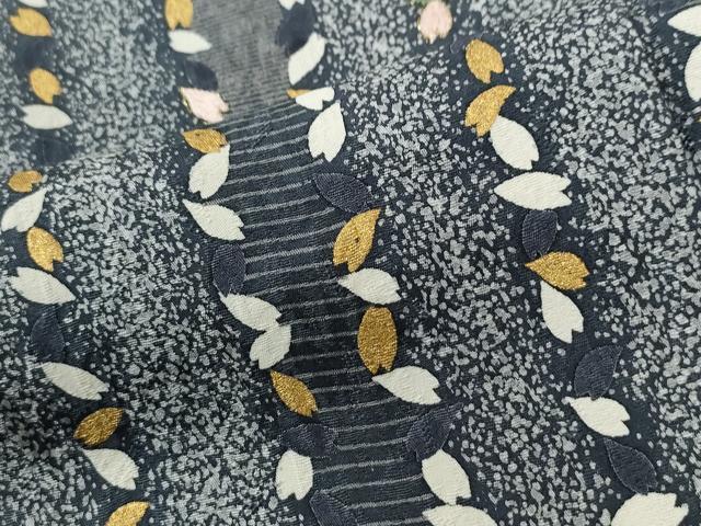 平和屋着物●染色作家 林淳一 訪問着 刺繍 舞桜文 暈し染め 金彩 さが美扱い 正絹 逸品 CABC7100yc