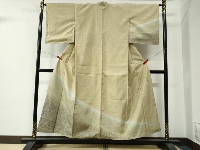 平和屋着物●訪問着　本場染大島紬　作家物　吉祥文　正絹　逸品　CABC7103yc 平和屋着物○訪問着 本場染大島紬 作家物 吉祥文 正絹 逸品 CABC7103yc