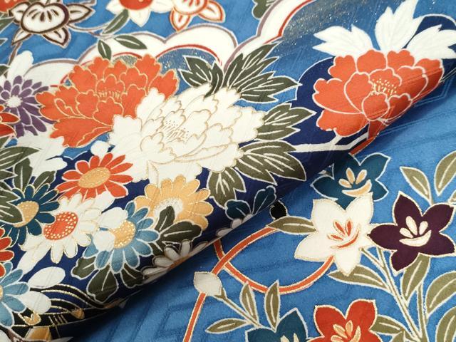 平和屋着物●豪華振袖 雲取り牡丹花車文 金彩 正絹 逸品 CABC7167yc