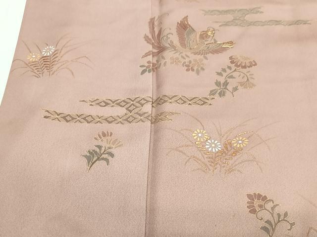 平和屋着物■訪問着 花鳥文 金彩 正絹 逸品 CABC7418xe