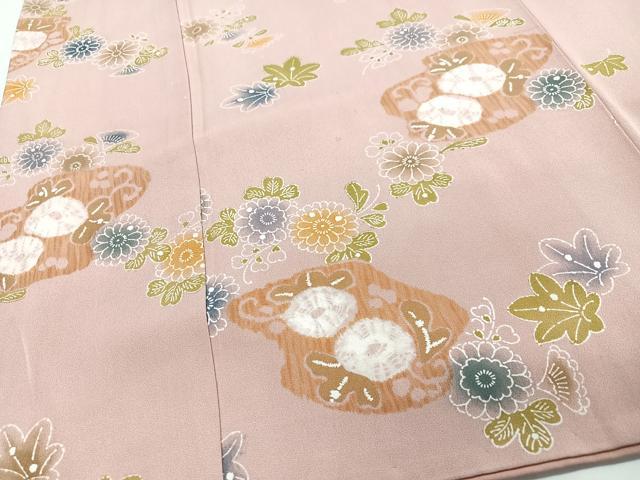 平和屋着物■上質な小紋 草花文 正絹 逸品 CABC7421xe