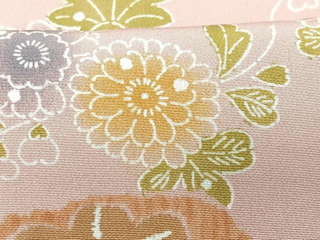 平和屋着物■上質な小紋 草花文 正絹 逸品 CABC7421xe