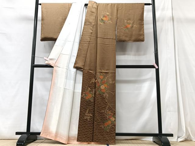 平和屋着物■訪問着 草花文 金彩 正絹 逸品 CABC7569xe