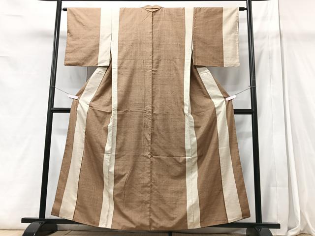 平和屋着物■上質な紬 間道 正絹 逸品 CABC7573xe