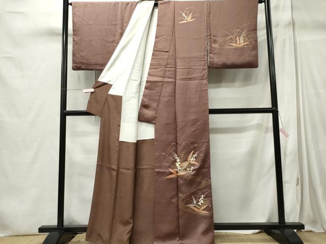 平和屋着物■訪問着 駒刺繍 草花文 金彩 正絹 逸品 CABC7701ou