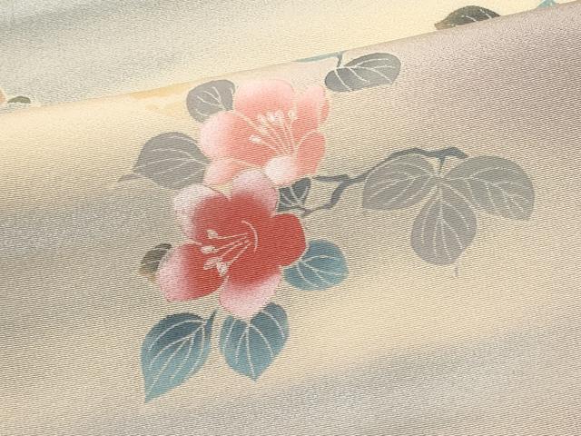 平和屋着物■訪問着 尾長鳥花末文 暈し染め 正絹 逸品 CABC7722ou