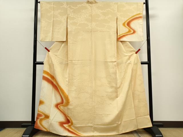 平和屋着物■訪問着 絞り 道長文 暈し染め 正絹 逸品 CABC7723ou
