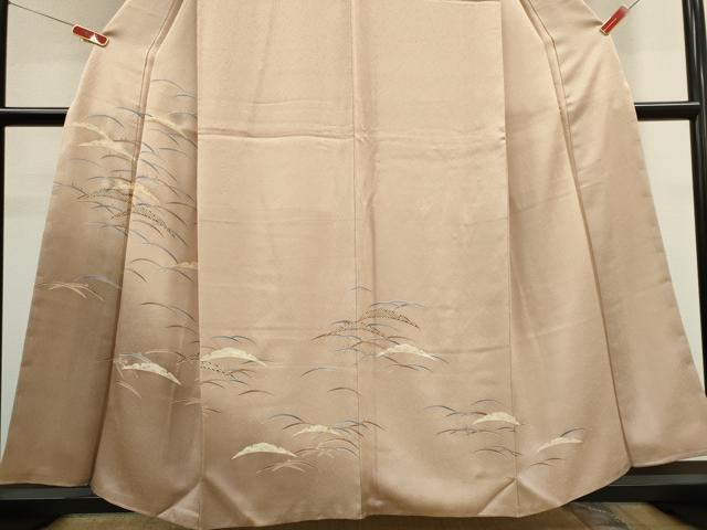 平和屋着物■訪問着 雪芝地紋 暈し染め 金彩 正絹 逸品 CABC7737ou