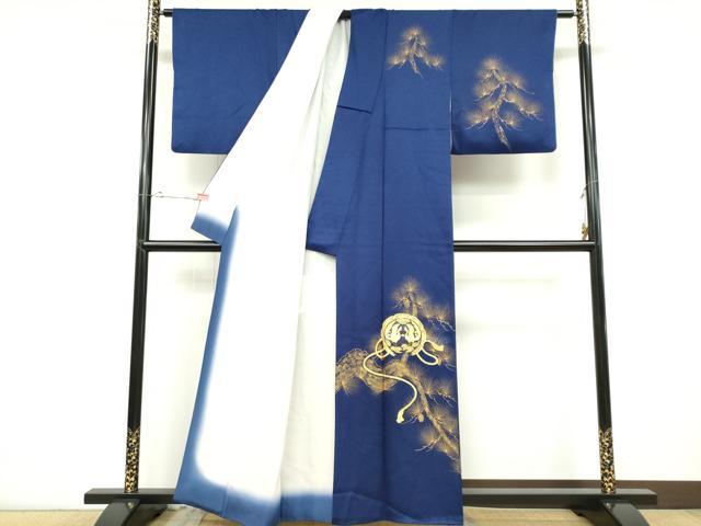 平和屋着物■訪問着 枝松双鳥文 金彩 正絹 逸品 CABC7765ou