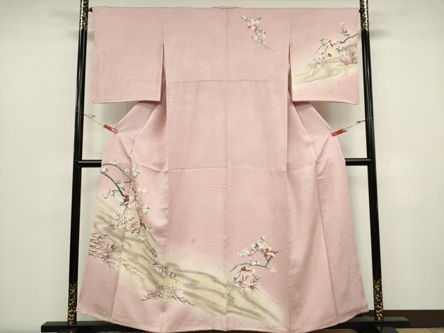 平和屋着物■訪問着 流水葡萄蔦の葉文 暈し染め 金彩 正絹 逸品 CABC7776ou