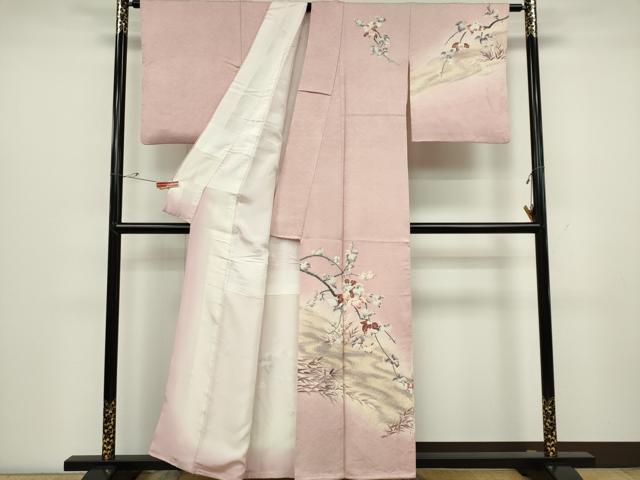 平和屋着物■訪問着 流水葡萄蔦の葉文 暈し染め 金彩 正絹 逸品 CABC7776ou