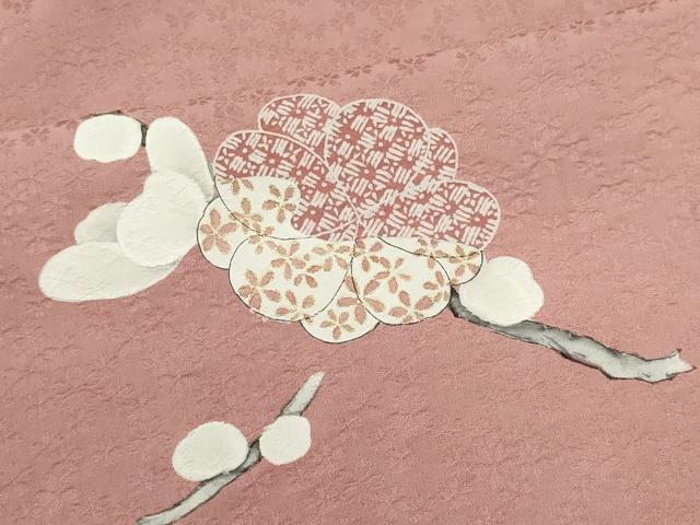 平和屋着物■訪問着 手描き 絞り 枝花文 金彩 正絹 逸品 CABC7827ou
