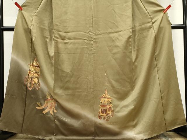 平和屋着物■訪問着 御所車文 暈し染め 金銀彩 正絹 逸品 CABC7833ou