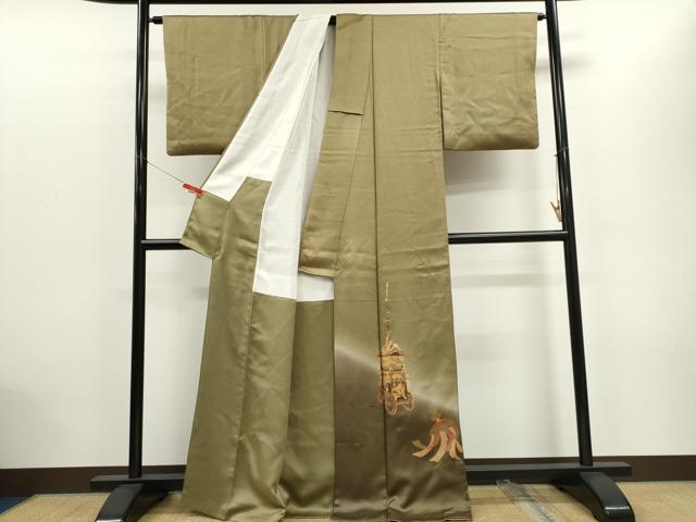 平和屋着物■訪問着 御所車文 暈し染め 金銀彩 正絹 逸品 CABC7833ou