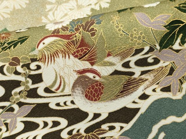 平和屋着物■豪華黒留袖 作家物 花鳥文 金銀彩 正絹 逸品 CABC7837ou