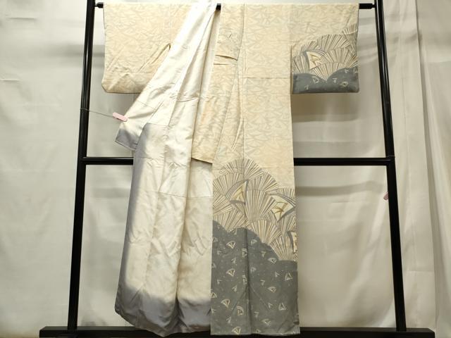 平和屋着物■訪問着 扇面文 金彩 正絹 逸品 CABC7912ou